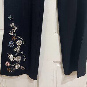 NEW with Tags $425 Cinq a Sept Black Ivy Garden Kali Pant sz 8